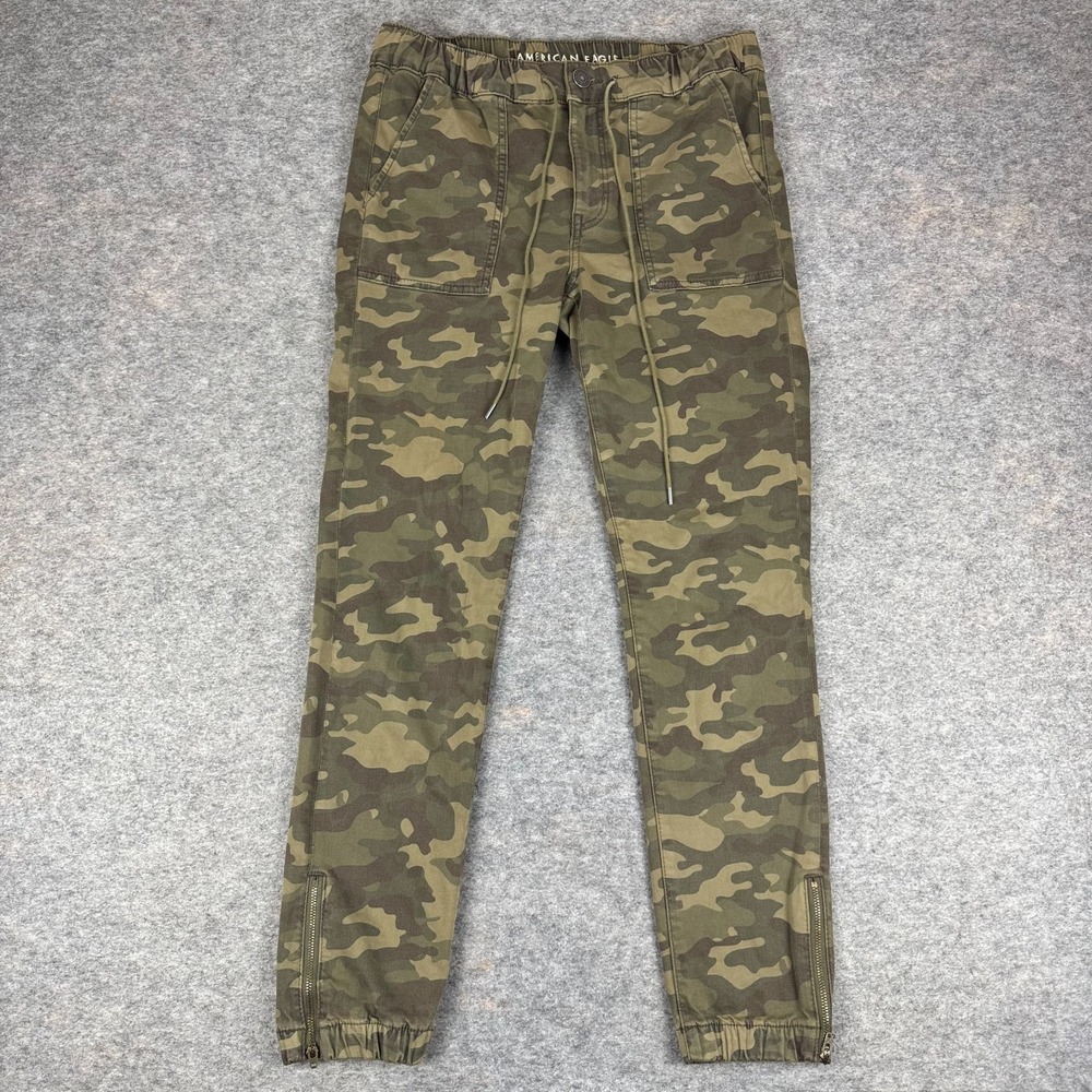 American Eagle Next Level Stretch Jegging Jogger Camo Camouflage Womens 8